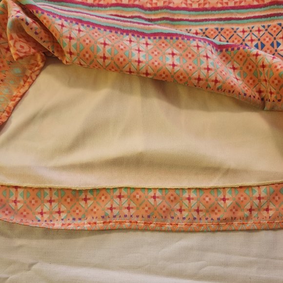 Everly Boho Striped Adjustable Spaghetti Strap Mini Dress Size Small - Picture 9 of 12